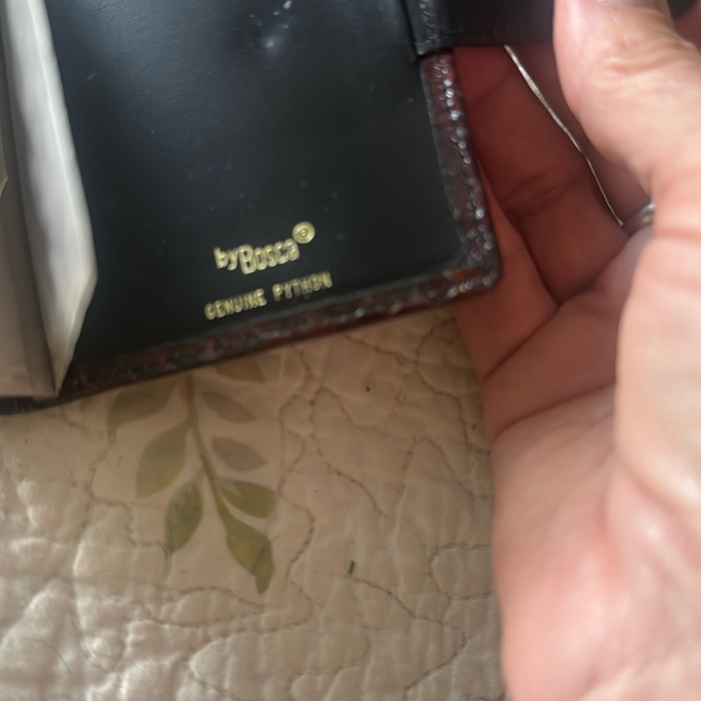 Exotic Red and Green Bosca python Wallet - Picture 3 of 3